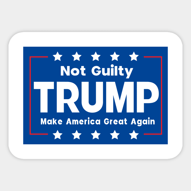 Donald Trump Mug Shot Not Guilty Sticker by Sunoria